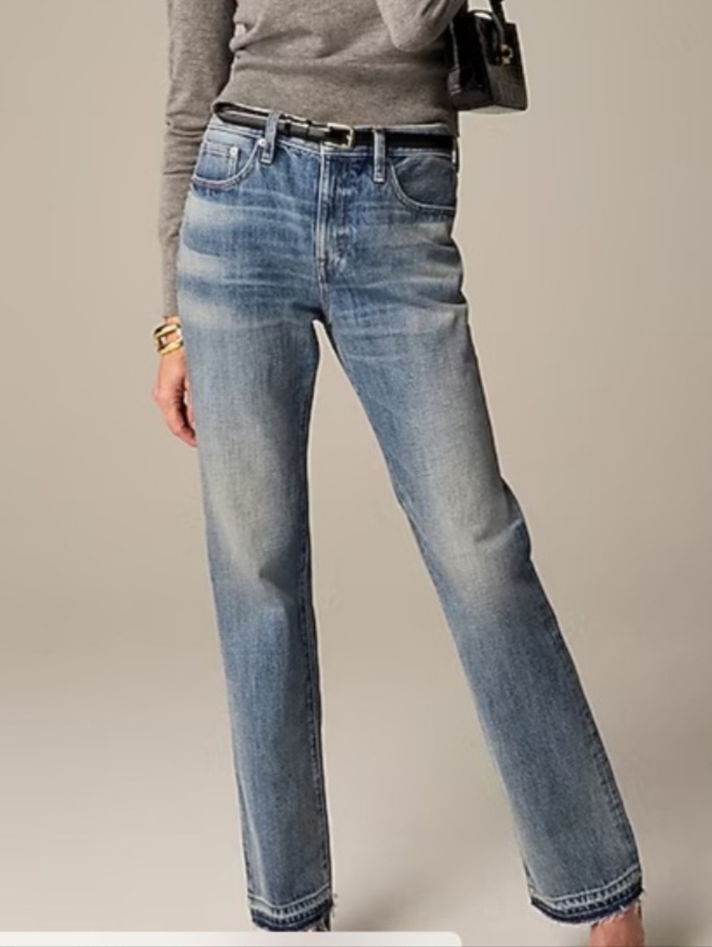 j crew Mid-rise straight jean in 1984 rigid CC632 Size 28